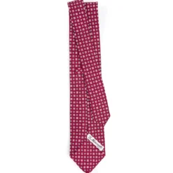 CRAVATTA SARTORIALE CLASSICA IN SETA FUCSIA Microfantasia fiore