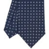 CRAVATTA SARTORIALE CLASSICA IN SETA BLU SCURO Microfantasia fiore