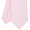 CRAVATTA SARTORIALE CLASSICA IN SETA ROSA Microfantasia fiore