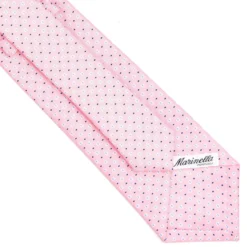 CRAVATTA SARTORIALE CLASSICA IN SETA ROSA Microfantasia fiore