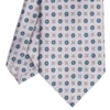 CRAVATTA SARTORIALE CLASSICA IN SETA GRIGIO CHIARO Microfantasia fiore