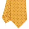CRAVATTA SARTORIALE CLASSICA IN SETA GIALLA Microfantasia fiore