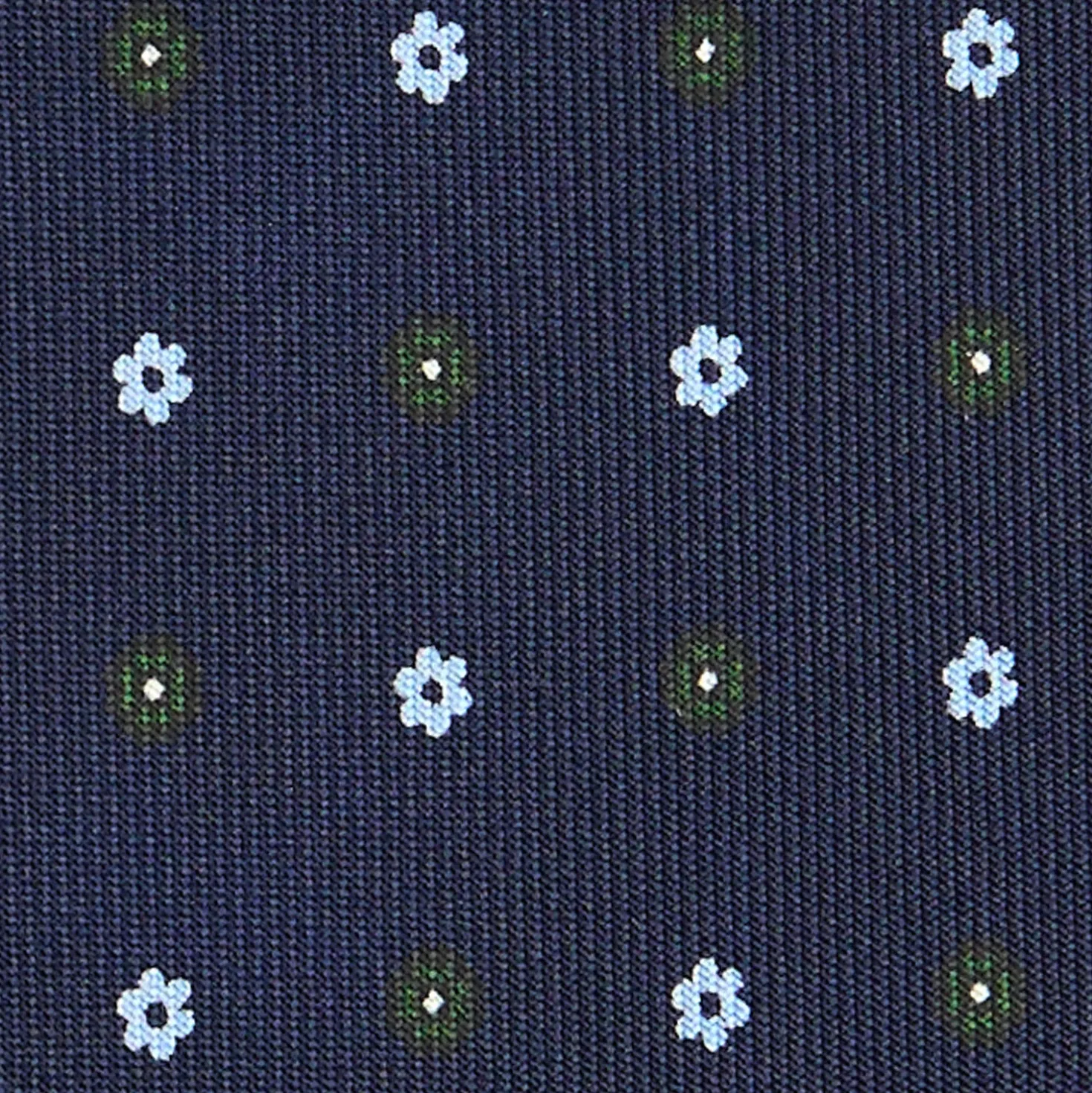 CRAVATTA SARTORIALE CLASSICA IN SETA BLU SCURO Microfantasia fiore