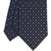CRAVATTA SARTORIALE CLASSICA IN SETA BLU SCURO Microfantasia fiore