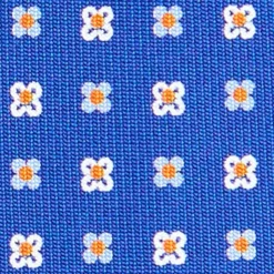 CRAVATTA SARTORIALE CLASSICA IN SETA BLUETTE Microfantasia fiore