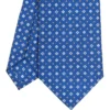 CRAVATTA SARTORIALE CLASSICA IN SETA BLU Microfantasia fiore