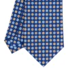 CRAVATTA SARTORIALE CLASSICA IN SETA BLU Microfantasia fiore