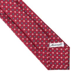 CRAVATTA SARTORIALE CLASSICA IN SETA BORDEAUX Microfantasia fiore