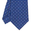 CRAVATTA SARTORIALE CLASSICA IN SETA BLU Microfantasia fiore