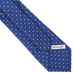 CRAVATTA SARTORIALE CLASSICA IN SETA BLU Microfantasia fiore