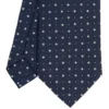 CRAVATTA SARTORIALE CLASSICA IN SETA BLU SCURO Microfantasia fiore