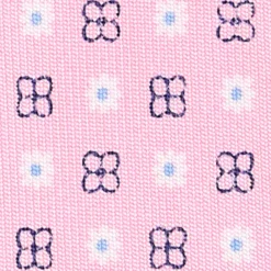 CRAVATTA SARTORIALE CLASSICA IN SETA ROSA Microfantasia fiore