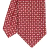 CRAVATTA SARTORIALE CLASSICA IN SETA BORDEAUX Microfantasia fiore