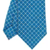 CRAVATTA SARTORIALE CLASSICA IN SETA BLU MEDIO Microfantasia fiore