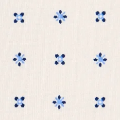 CRAVATTA SARTORIALE CLASSICA IN SETA BIANCA Microfantasia fiore