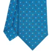 CRAVATTA SARTORIALE CLASSICA IN SETA BLU MEDIO Microfantasia fiore