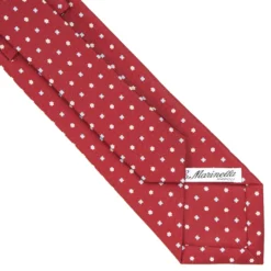 CRAVATTA SARTORIALE CLASSICA IN SETA BORDEAUX Microfantasia fiore