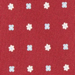 CRAVATTA SARTORIALE CLASSICA IN SETA BORDEAUX Microfantasia fiore