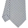 CRAVATTA SARTORIALE CLASSICA IN SETA BIANCA Microfantasia fiore