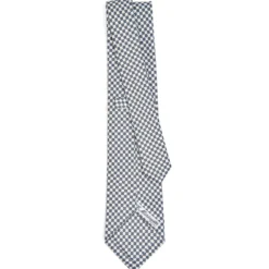 CRAVATTA SARTORIALE CLASSICA IN SETA BIANCA Microfantasia fiore
