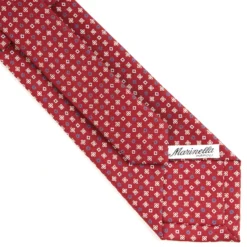 CRAVATTA SARTORIALE CLASSICA IN SETA BORDEAUX Microfantasia fiore