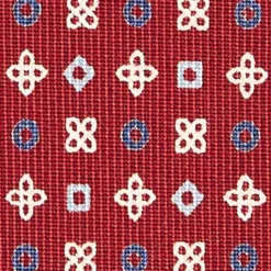 CRAVATTA SARTORIALE CLASSICA IN SETA BORDEAUX Microfantasia fiore