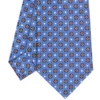 CRAVATTA SARTORIALE CLASSICA IN SETA AZZURRO POLVERE Microfantasia fiore