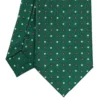 CRAVATTA SARTORIALE CLASSICA IN SETA VERDE OLIVA Microfantasia fiore