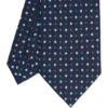 CRAVATTA SARTORIALE CLASSICA IN SETA BLU SCURO Microfantasia fiore