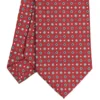 CRAVATTA SARTORIALE CLASSICA IN SETA BORDEAUX Microfantasia fiore