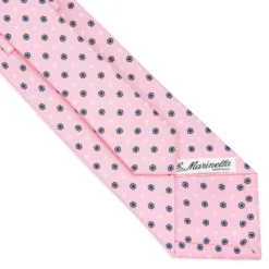 CRAVATTA SARTORIALE CLASSICA IN SETA ROSA Microfantasia fiore