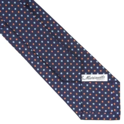 CRAVATTA SARTORIALE CLASSICA IN SETA BLU SCURO Microfantasia fiore