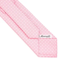 CRAVATTA SARTORIALE CLASSICA IN SETA ROSA Microfantasia fiore