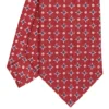 CRAVATTA SARTORIALE CLASSICA IN SETA BORDEAUX Macrofantasia fiore