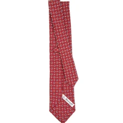 CRAVATTA SARTORIALE CLASSICA IN SETA BORDEAUX Macrofantasia fiore