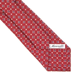 CRAVATTA SARTORIALE CLASSICA IN SETA BORDEAUX Macrofantasia fiore