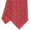 CRAVATTA SARTORIALE CLASSICA IN SETA BORDEAUX Microfantasia fiore