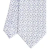 CRAVATTA SARTORIALE CLASSICA IN SETA BIANCA Microfantasia fiore