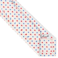 CRAVATTA SARTORIALE CLASSICA IN SETA BIANCA Collezione san valentino