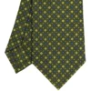 CRAVATTA SARTORIALE CLASSICA IN SETA VERDE OLIVA Microfantasia fiore