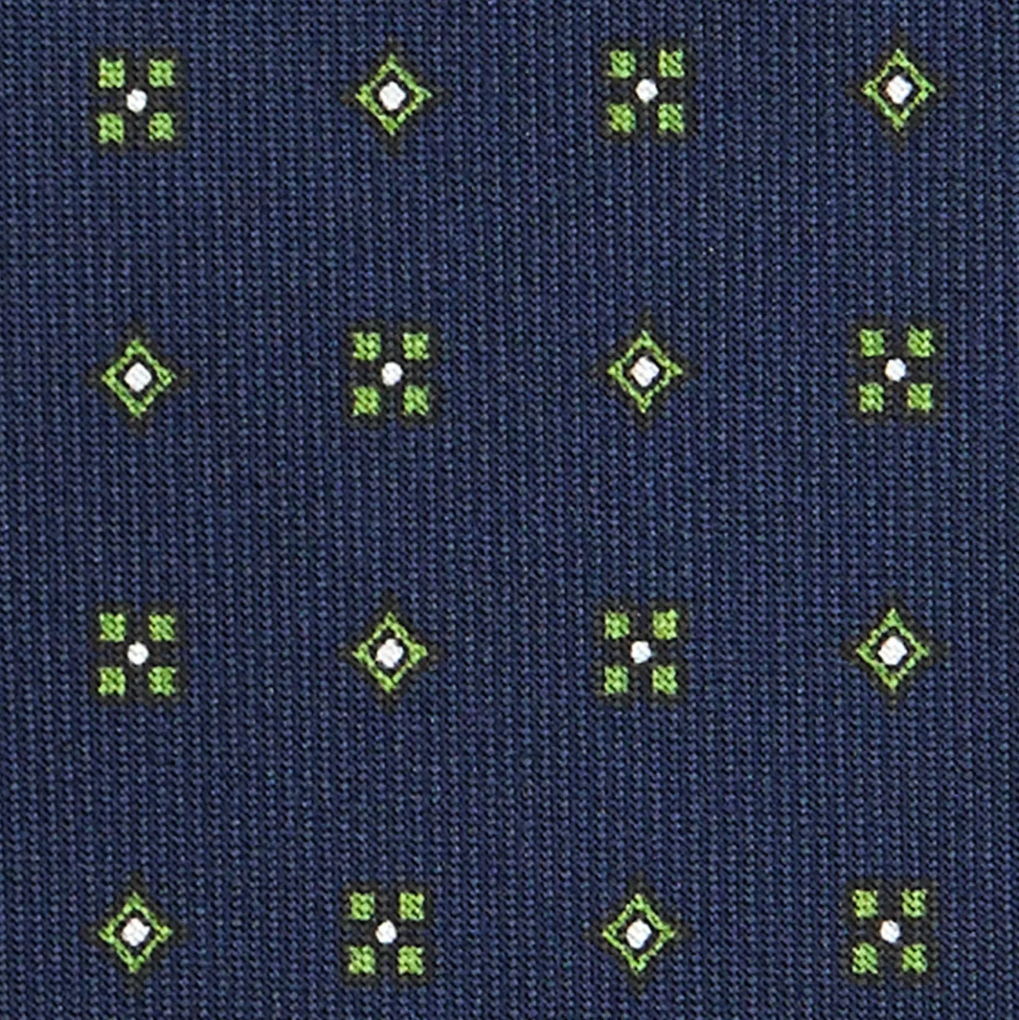 CRAVATTA SARTORIALE CLASSICA IN SETA BLU SCURO Microfantasia fiore