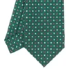 CRAVATTA SARTORIALE CLASSICA IN SETA VERDE OLIVA Microfantasia fiore