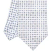 CRAVATTA SARTORIALE CLASSICA IN SETA BIANCA Microfantasia fiore