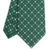 CRAVATTA SARTORIALE CLASSICA IN SETA VERDE SCURO Microfantasia fiore