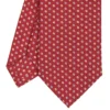 CRAVATTA SARTORIALE CLASSICA IN SETA BORDEAUX Macrofantasia fiore
