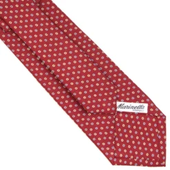 CRAVATTA SARTORIALE CLASSICA IN SETA BORDEAUX Macrofantasia fiore
