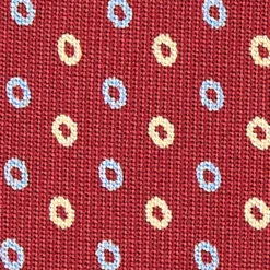CRAVATTA SARTORIALE CLASSICA IN SETA BORDEAUX Macrofantasia fiore
