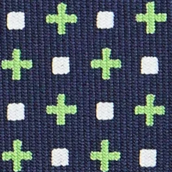 CRAVATTA SARTORIALE CLASSICA IN SETA BLU SCURO Microfantasia fiore
