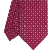 CRAVATTA SARTORIALE CLASSICA IN SETA FUCSIA Microfantasia fiore