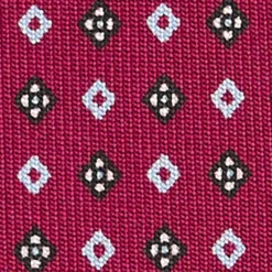 CRAVATTA SARTORIALE CLASSICA IN SETA FUCSIA Microfantasia fiore